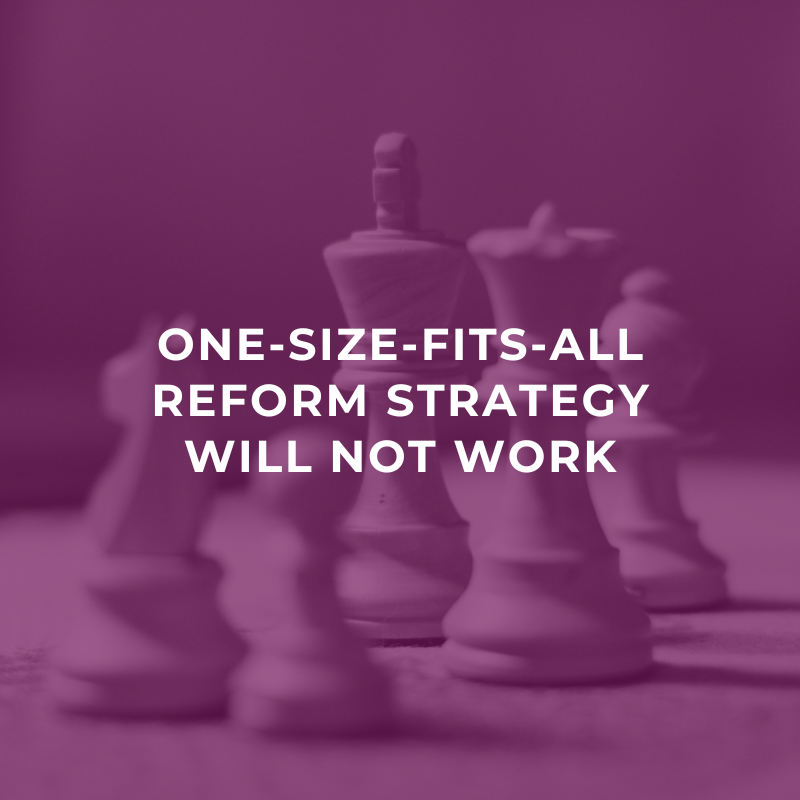 One-size-fits-all reform strategy will not work