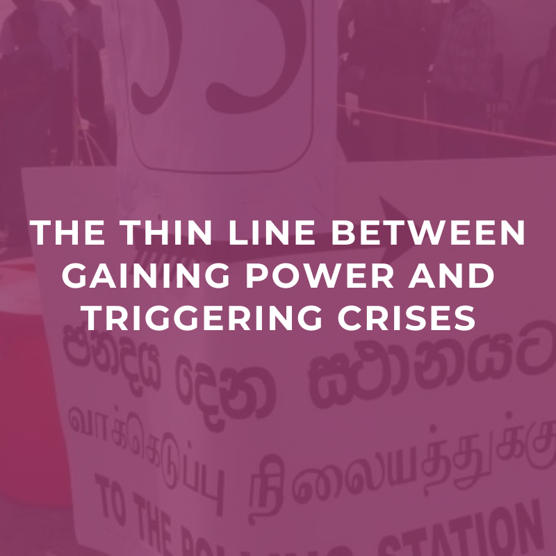The thin line between gaining power and triggering crises