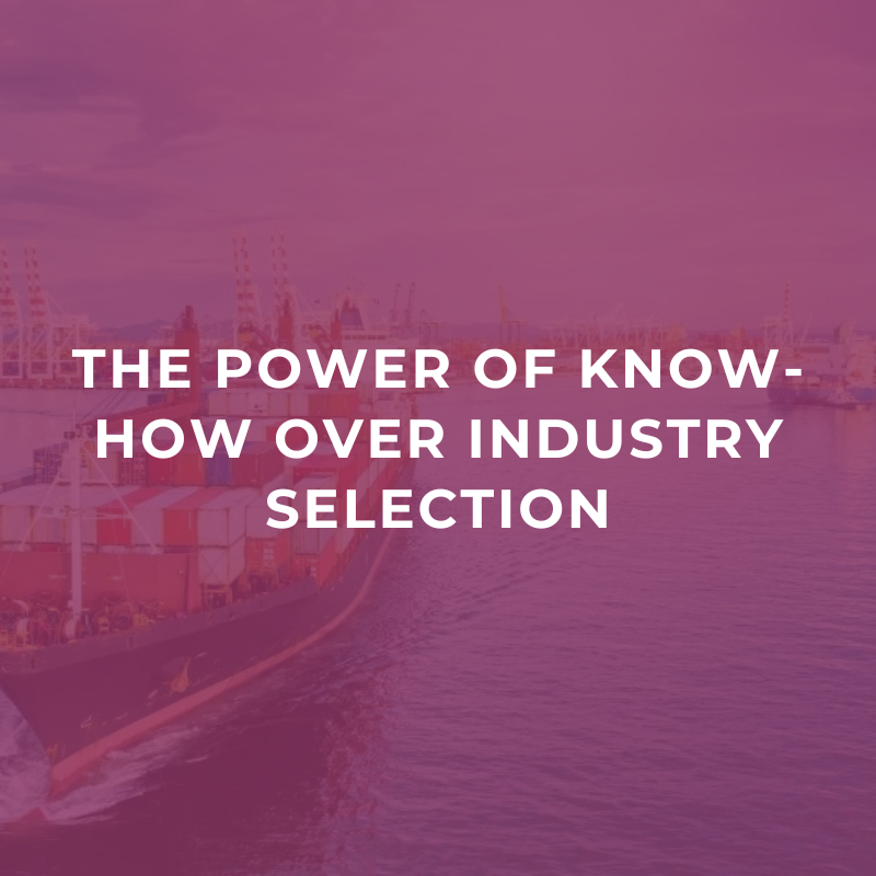 The power of know-how over industry selection