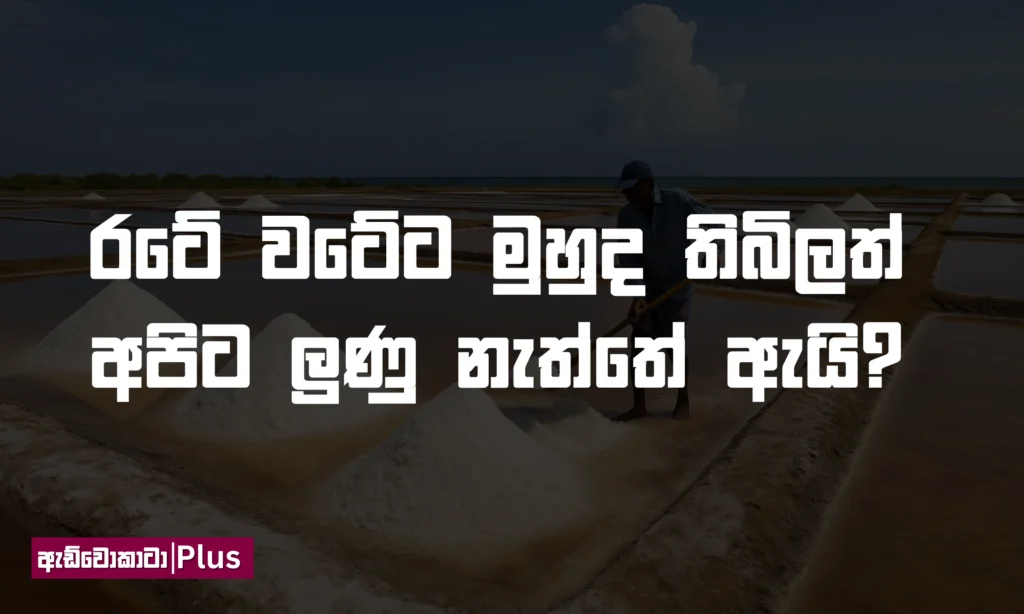 රටේ වටේට මුහුද තිබිලත් අපිට ලුණු නැත්තේ ඇයි?