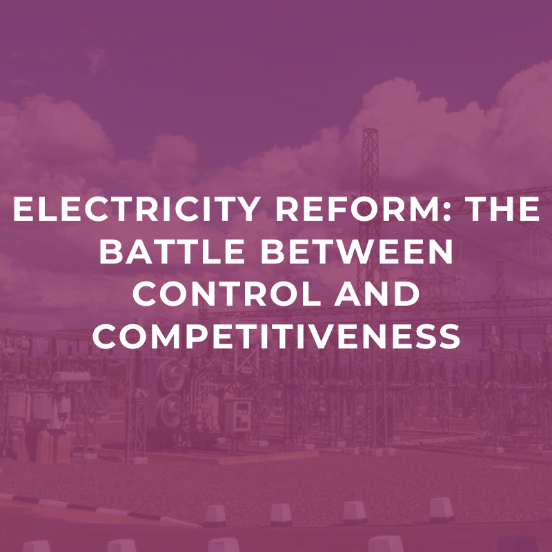 Electricity reform: The battle between control and competitiveness