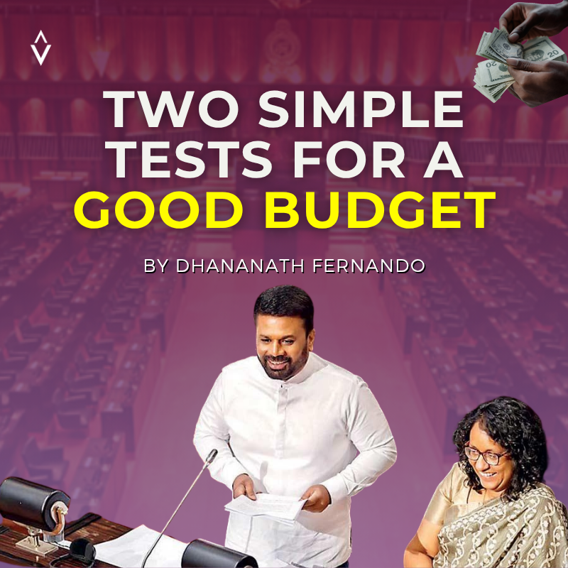 Two simple tests for a good budget